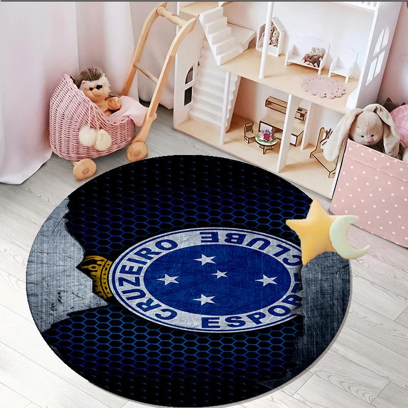 1PC round rug Fc Stars Shine Printed Round Area Rug ,Rug For Home Office, Round Chair Rug, Decorative Carpet Fan gifts Christmas gift