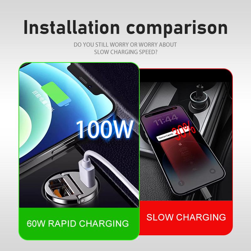 Car Logo USB Auto Super Fast Charging Phone Charge Charger For Jeep Cherokee Wrangler JK Gladiator Compass Renegade Patriot AJP1
