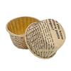 Extra Large Rolled-Edge Aluminum Foil Cupcake Baking Cups with Kraft Newspaper Print