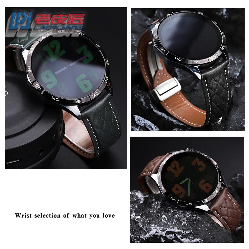 Magnetic Buckle Leather Strap For Huawei GT3 GT4 GT4 PRO Watch Ultimate Extraordinary Master Bracelet Wristband 20mm 22mm