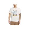 Landscape Logo Print Crew Neck Casual Short Sleeve T-Shirt Men Tops White DQ1020-100