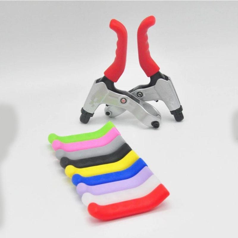 1Pair Bike Brake Lever Cover Silicone Brake Lever Grip Protector Anti-Slip Brake Handle Protection Covers Sleeve