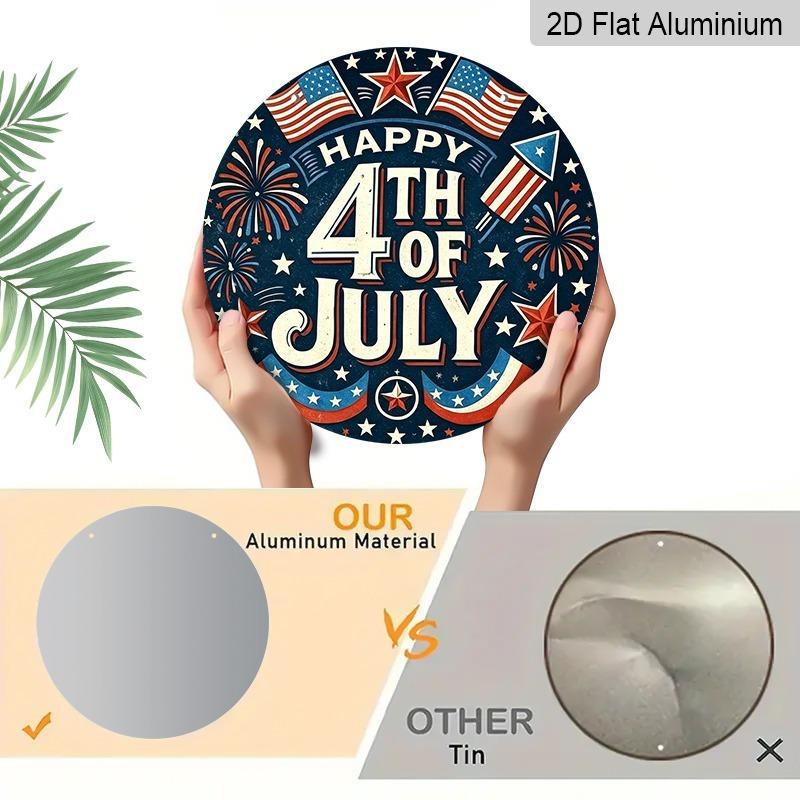 2D Flat Aluminum Wall Hanging In The Style of The 250th Anniversary of The Founding of The United States, Available In Various Sizes and With A