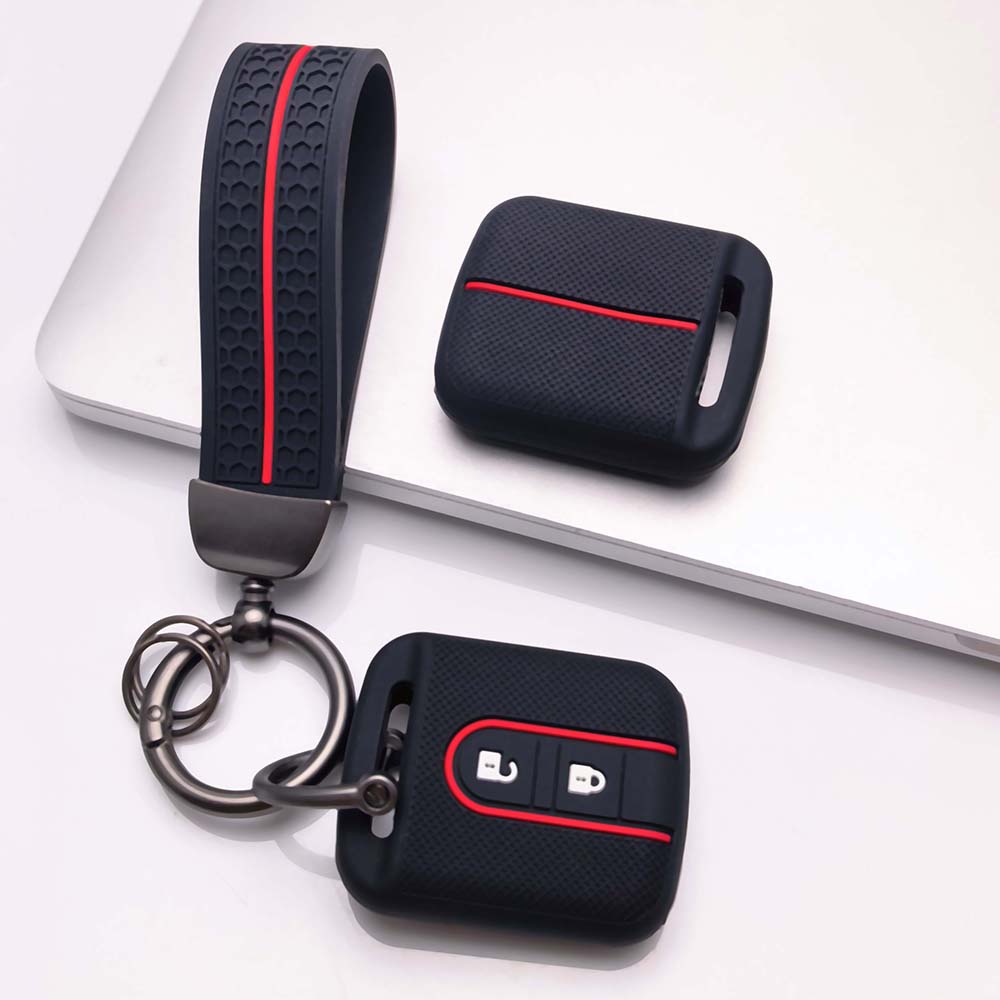 Key Cover for Nissan sunny tiida livina sylphy classic trail t30 with Keychain Anti-Scratch Guard Shockproof Protection Soft Grip Texture