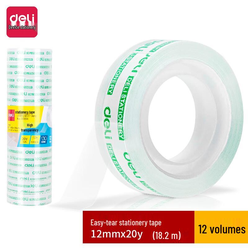 Deli 12mm Transparent Office Tape