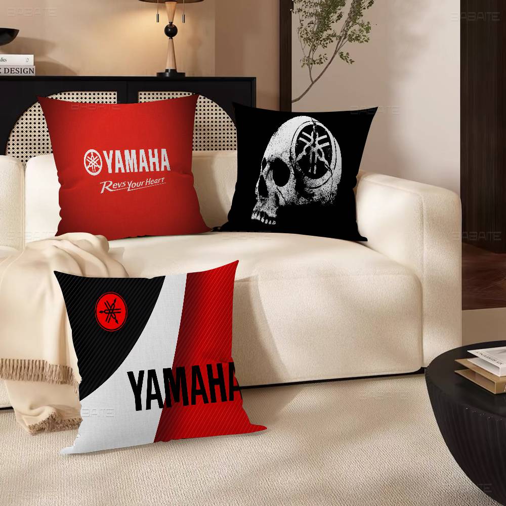 Y-YAMAHA Cuscino per Moto Copricuscino cartone animato Regalo Copricuscino Camera da letto Casa Divano Sedia Sedile Decorazione federa