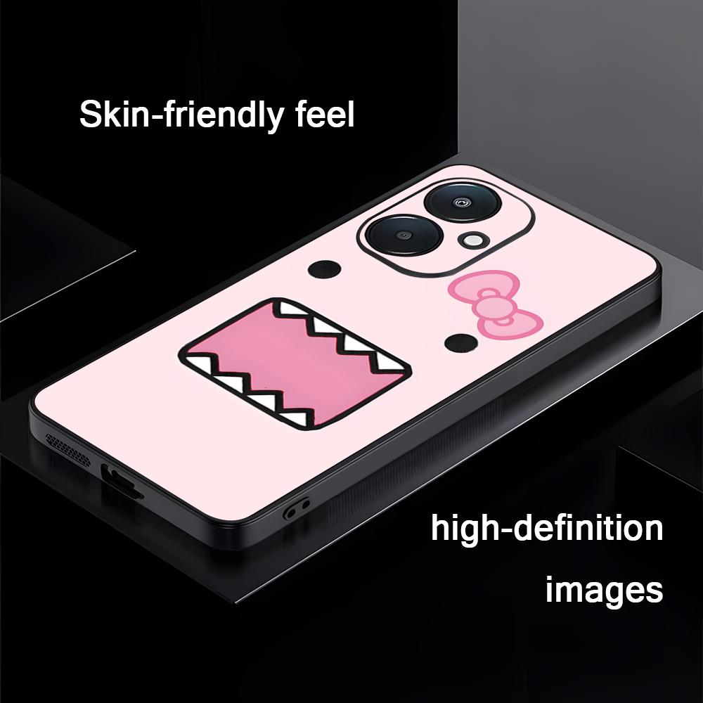 

Милый Мультяшный Чехол Для Телефона D-Domo-kun Для Xiaomi Redmi Note 13,12,11, 10 Pro Plus S, 5G, 12S, Роскошная Мягкая Черная Защитная Крышка Redmi Note 11-11S
