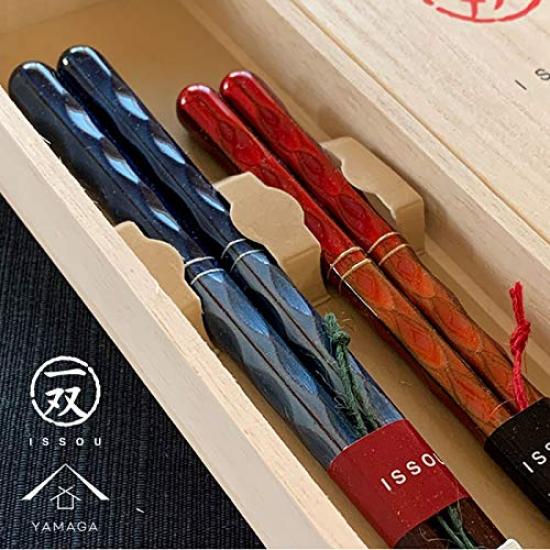 Yamaga Lacquerware Shop Gift Set of Chopsticks Includes Our Original Gift Stylish and Made In - (Pair) - Wrapping. Japan. (Irodori-ju)