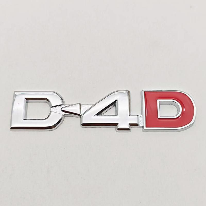 3D Metal Car Letters Logo D4D Badge Trunk Fender Emblem Sticker For Toyota Yaris Corolla Avensis Land Cruiser Hilux Accessories