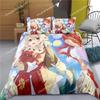 Indecor Genshin Impact Keqing Duvet Cover Pillowcase Bedding Set Single Twin Full Size for Kids Adults Bedroom Decor