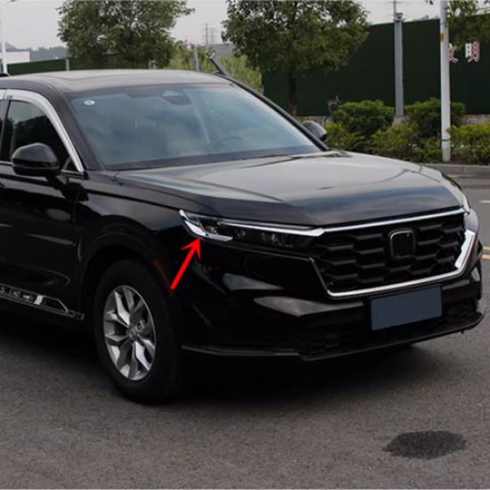 For Honda CRV CR-V  2024 Chrome Front Headlight Lamp Eyebrow Strips Trim