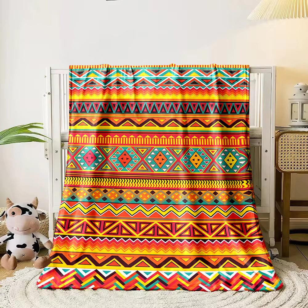 Aboriginal Embroidery Art Printed Blanket Warm Soft and Comfortable Home Travel Blanket Sofa Bedding Cover Blanket Holiday Gifts