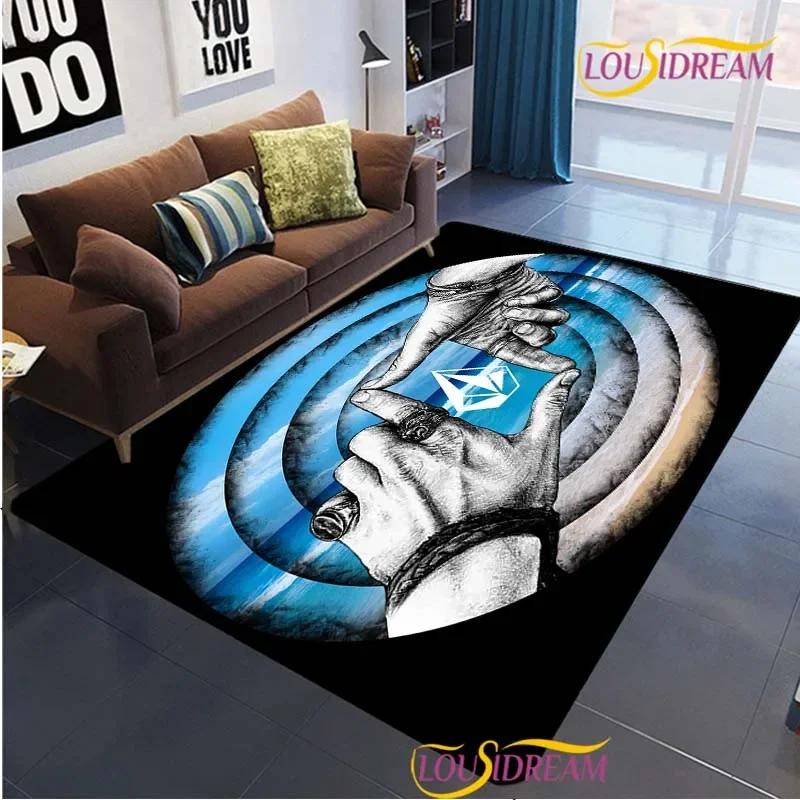 Moderner Markenteppich für Wohnzimmer, Schlafzimmer, Tischdekoration, Küchentür, rutschfeste Fußmatten, Alfombra Geburtstagsgeschenk