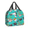 Japanese Anime Food Sushi Cat Lunch Bag Women Children Insulated Lunch Box for Work School Custom Portable Bento Tote Bags