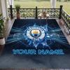 Custom Text Printed Rug Manchester City Non Slip Floor Carpet For Home Room Decor