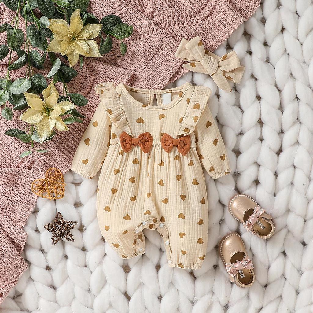 Tuta con Stampa Floreale e Set Fascia per Bambina (0-6 mesi)