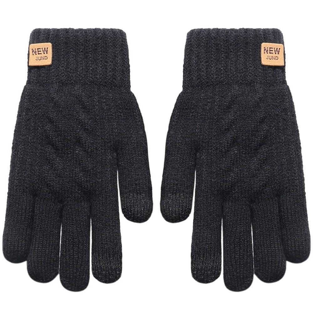 Cold Proof Touch Screen Gloves Thickened Plush Mittens Fashion Driving Gloves  Winter