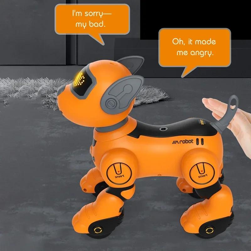 Rc Smart Stunt Dog Follow Touch Interactive Voice Control Robot Dance Music Light Intelligent Programming Kids Educational Toys