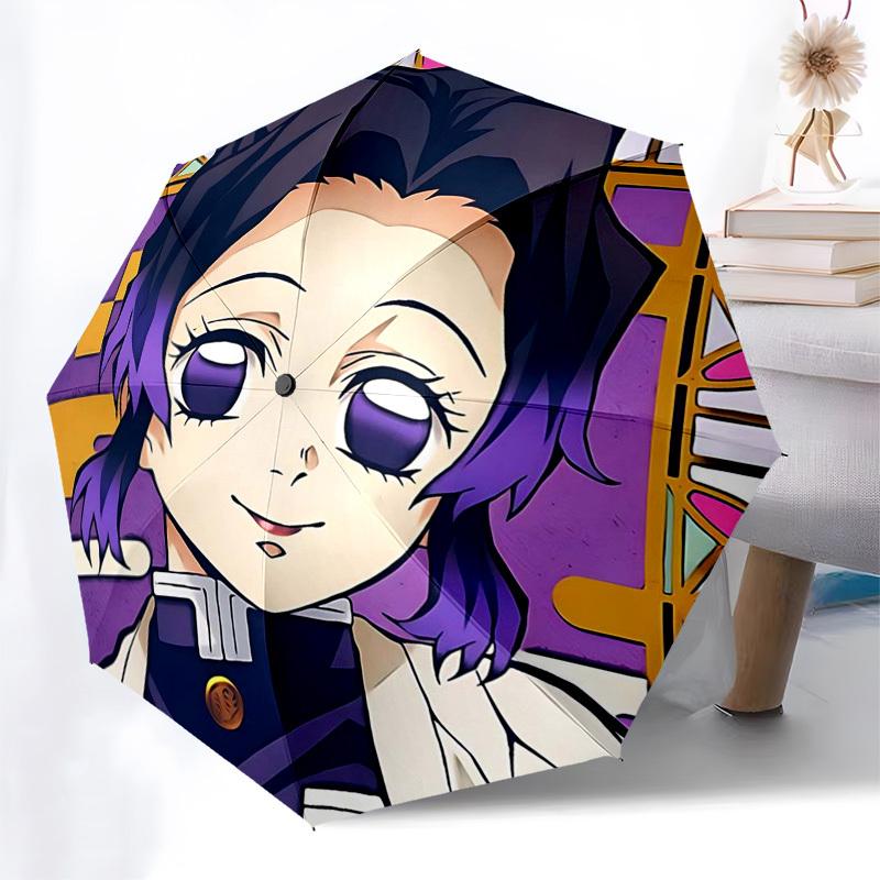 

1pc Stained Glass Design Automatic Folding Umbrella - Portable 3-Fold Design with 8-Bone Iron Frame, Perfect for Outdoor Use, Festive Gifts, Travel, D