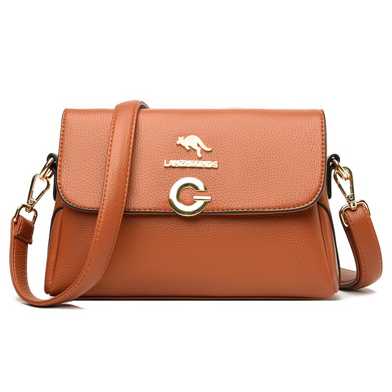 Hochwertige Leder UmhängetascheModische Damen Luxus Damen Schulter Messenger Tasche