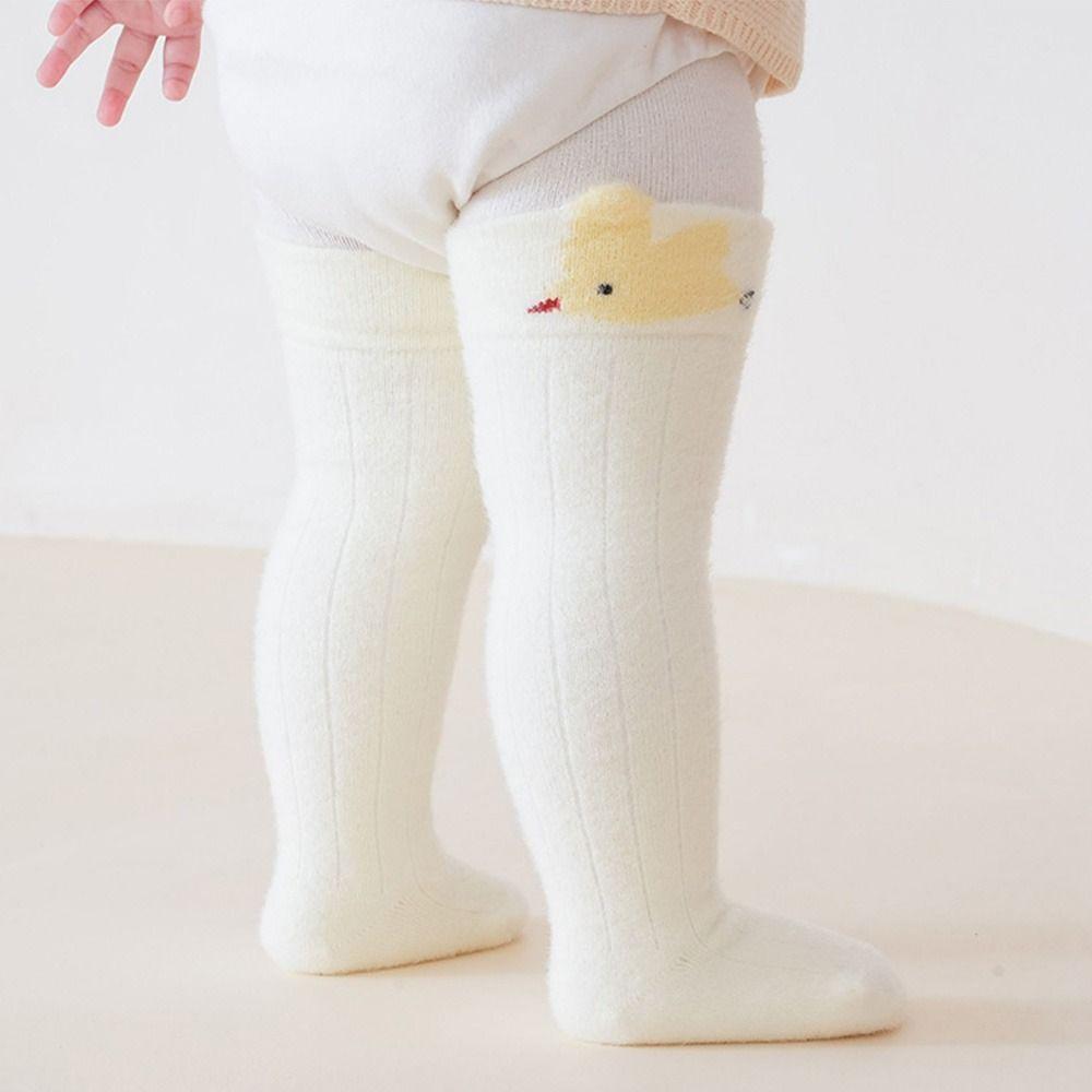Soft Baby Knee High Socks Warm Toddler Socks Cute Leg Warmers  for 0-3 Years Old