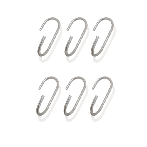 TheFirstGrain Twisted S-Hooks, Small, Set of 6, Stainless Steel (Silver)