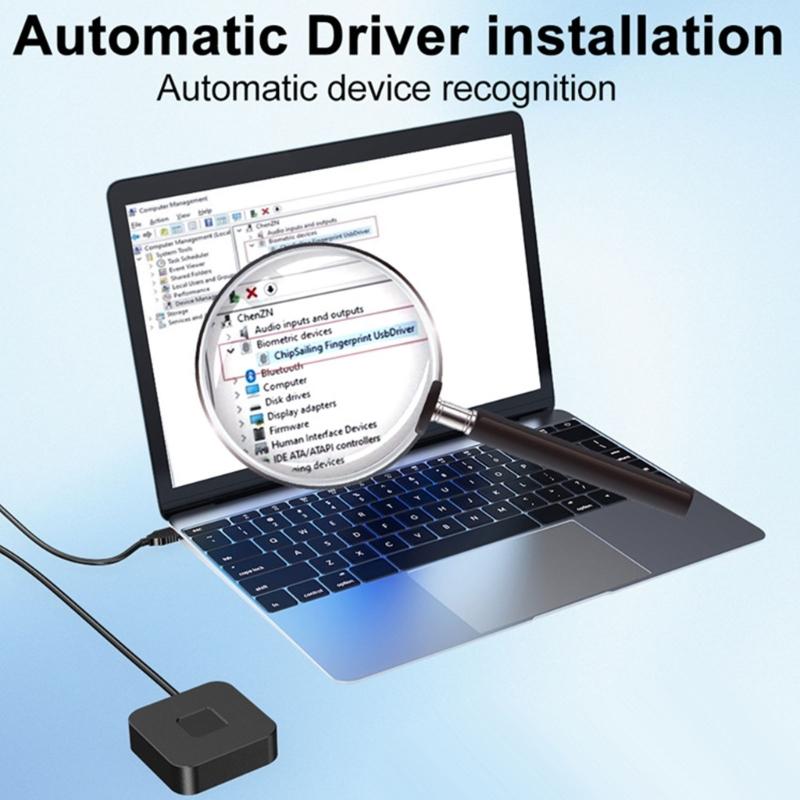 Schneller Fingerabdruckscanner für Computer-Login Stabiles Metallgehäuse Benutzerfreundlicher USB-Datenschutz Sicherheit