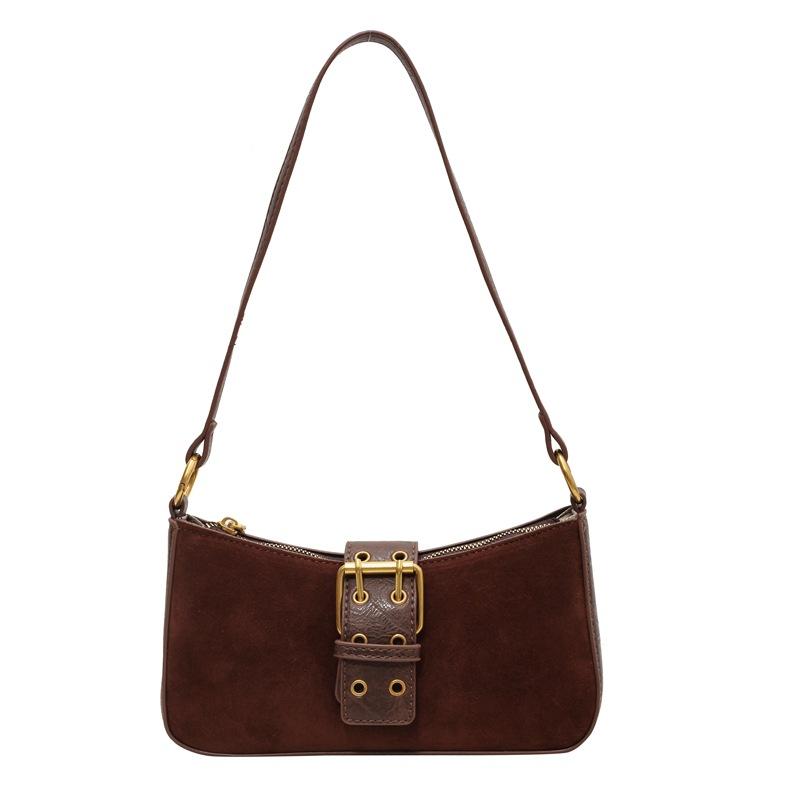 Autumn and Winter Retro Solid Color Bag New Casual Fashion Single Shoulder Women Commuting Small Square Bag Underarm Bag