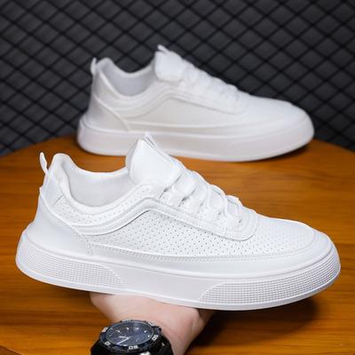 New High-end Spring and Summer Breathable Men's Shoes Platform Trend Board Shoes Casual Men's Non-slip White Shoes