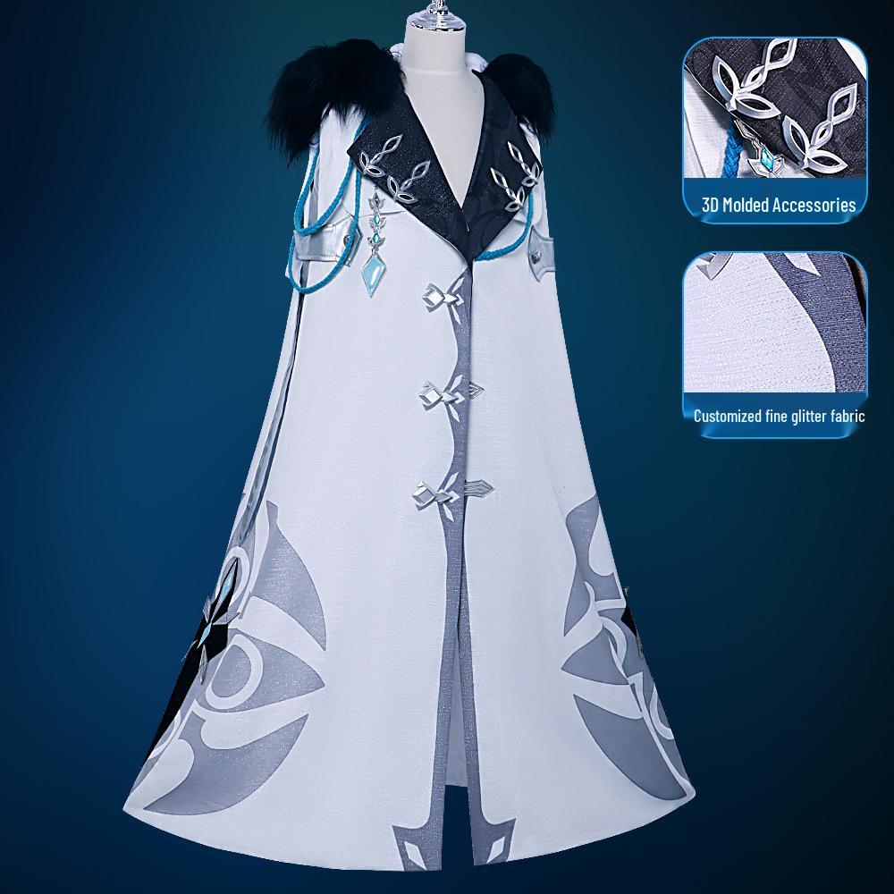 

Genshin Impact Чайлд Тарталья Фатуї Вісник Плащ Косплей Костюм для Чоловіків S-M