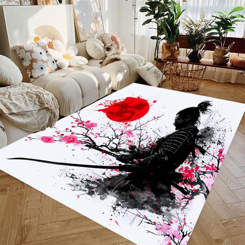 Beautiful Red Sunset Maiden Print Carpet Living Room Bedroom Decor Non-slip Parlor Floor Mat Surface Smooth Carpet Birthday Gift