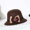 Hat In Autumn and Winter, New Diamond Flower Milliner, Fashionable and Elegant Thermal Top Hat, Hot-selling One