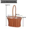 Pastoral Hand-Woven Rattan Willow Flower Basket Souvenir