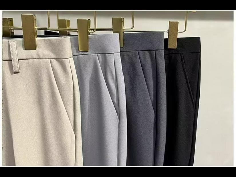 Men's Korean Style Autumn Loose Suit Trousers - Casual, Trendy, Straight-Fit Hong Kong Style Long Pants