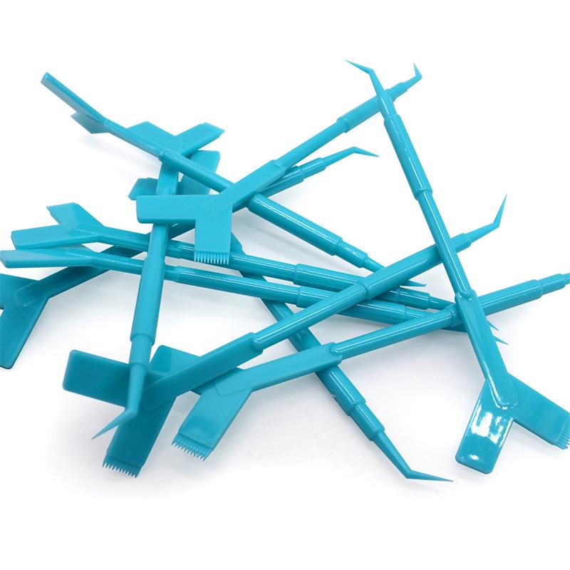 10 ks opakovane použiteľných plastových paličiek na mihalnice na predlžovanie mihalníc Tvar Y Hrebeň Lash Lifting Curler Aplikátor Štetce na make-up