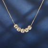 Shining Five Blessings Sterling Silver Choker Necklace - Versatile High-End Women's Clavicle Chain