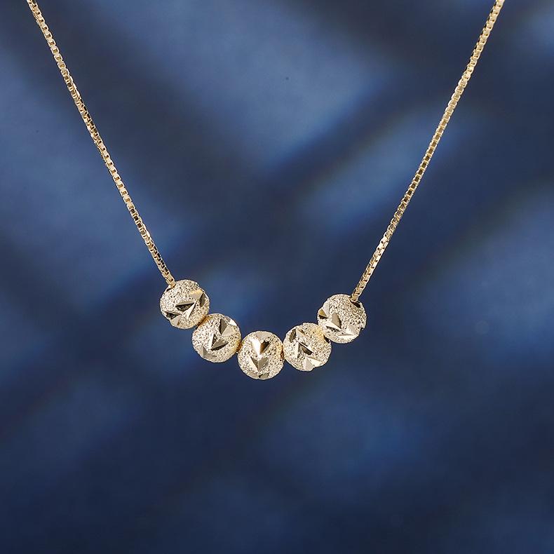 Shining Five Blessings Sterling Silver Choker Necklace - Versatile High-End Women's Clavicle Chain