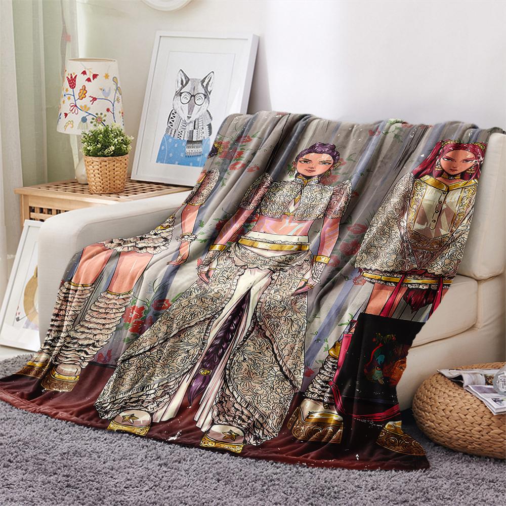1pz Coperta in Flanella con Stampa Kpop Demon Hunters, Alta Qualità, Per Tutte le Stagioni, Decorazione per la Casa, Calore e Comfort, Perfetta per Regali di Natale