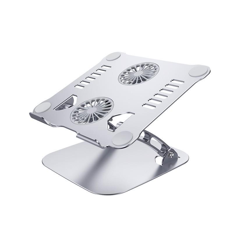 Aluminum Alloy Laptop Cooling Stand with 360° Rotation & Three-Level Adjustability