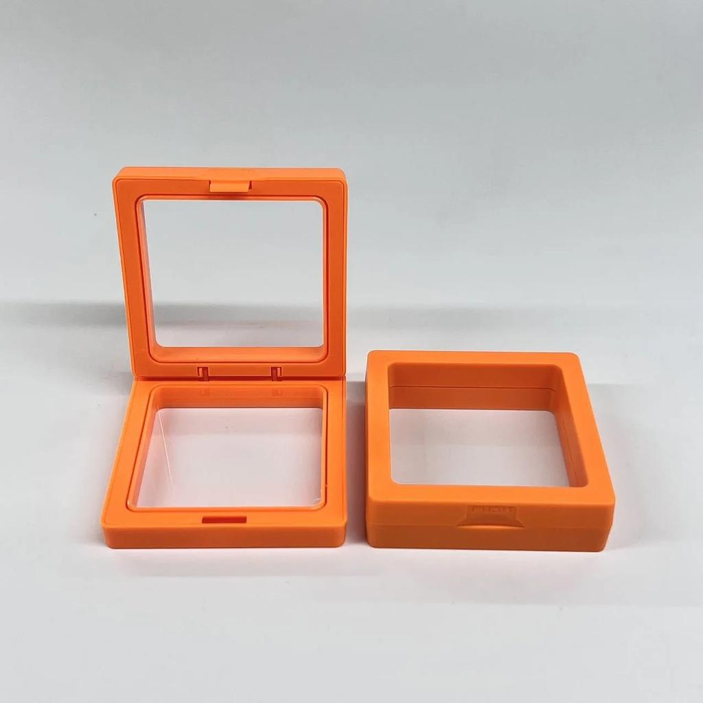 10pcs Transparent Floating Display Box Plastic Film Jewelry Packaging Box Jewelry Necklace Ring and Collectible Storage Box