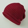 2pcs Womens Knitted Wool Pullover Beanie Versatile And Warm Slouchy Hat