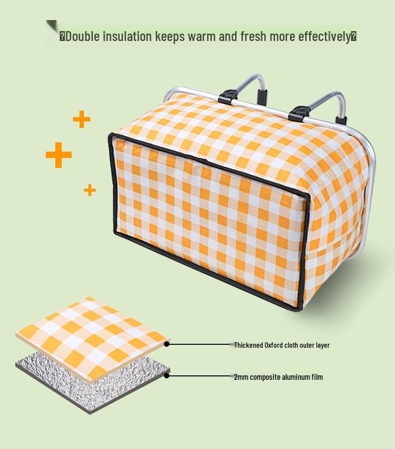 Tragbarer Faltbarer Isolierter Picknickkorb mit Kühlakku für Outdoor-Camping und Frischhaltung