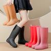 Women's Fashionable Non-Slip High-Top Rain Boots - Wear-Resistant Outdoor Water Shoes for Kitchen & Beach