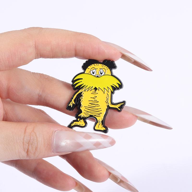 Picture Book Character Enamel Pins Children's Cartoon Brooches Lapel Badges Animal Jewelry Gift for Kids Reader Friends