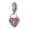 2pcs /Lot 45 Styles Key &Lock Sparkling Beads Charm Pendant Fit Diy Original Bracelets Necklaces For Women Men Jewelry Making