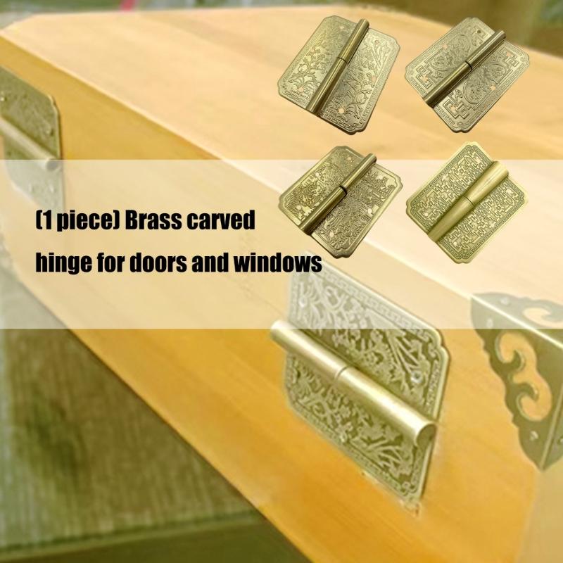 Antique Metal Cabinet Door Hinges Replacement Carved Drawer Door Hinge Decorative Fittings for Jewelry Box Easy to Use