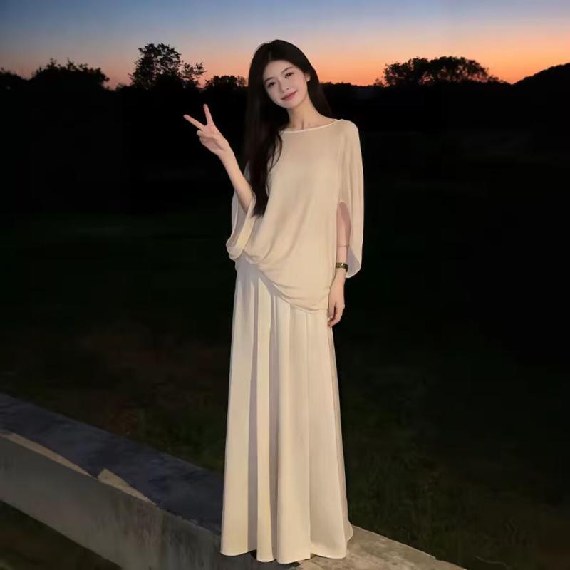 

Elegant Summer 2026 Cloak and Skirt Set: Chic Two-Piece OOTD One Size