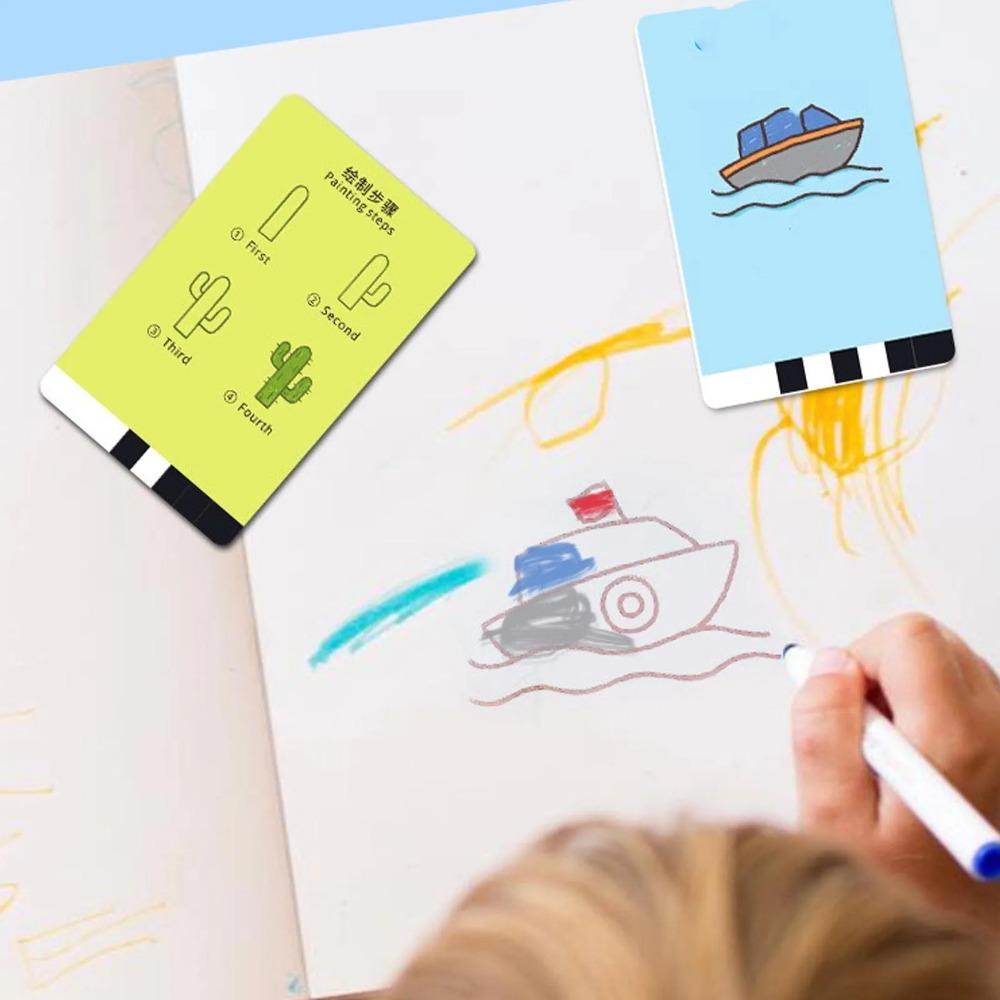 Interaktiver Lernroboter zum Zeichnen Malroboter für Kinder Früherziehungsspielzeug mit 100 Karten Automatischer Malroboter
