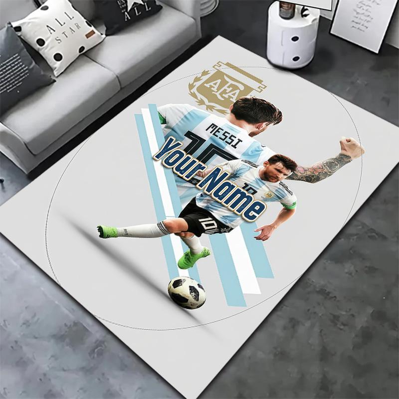 Messi Custom Name Carpet Rug For Living Room Bedroom Home Sofa Decoration Kids Play Nonslip Floor Mat