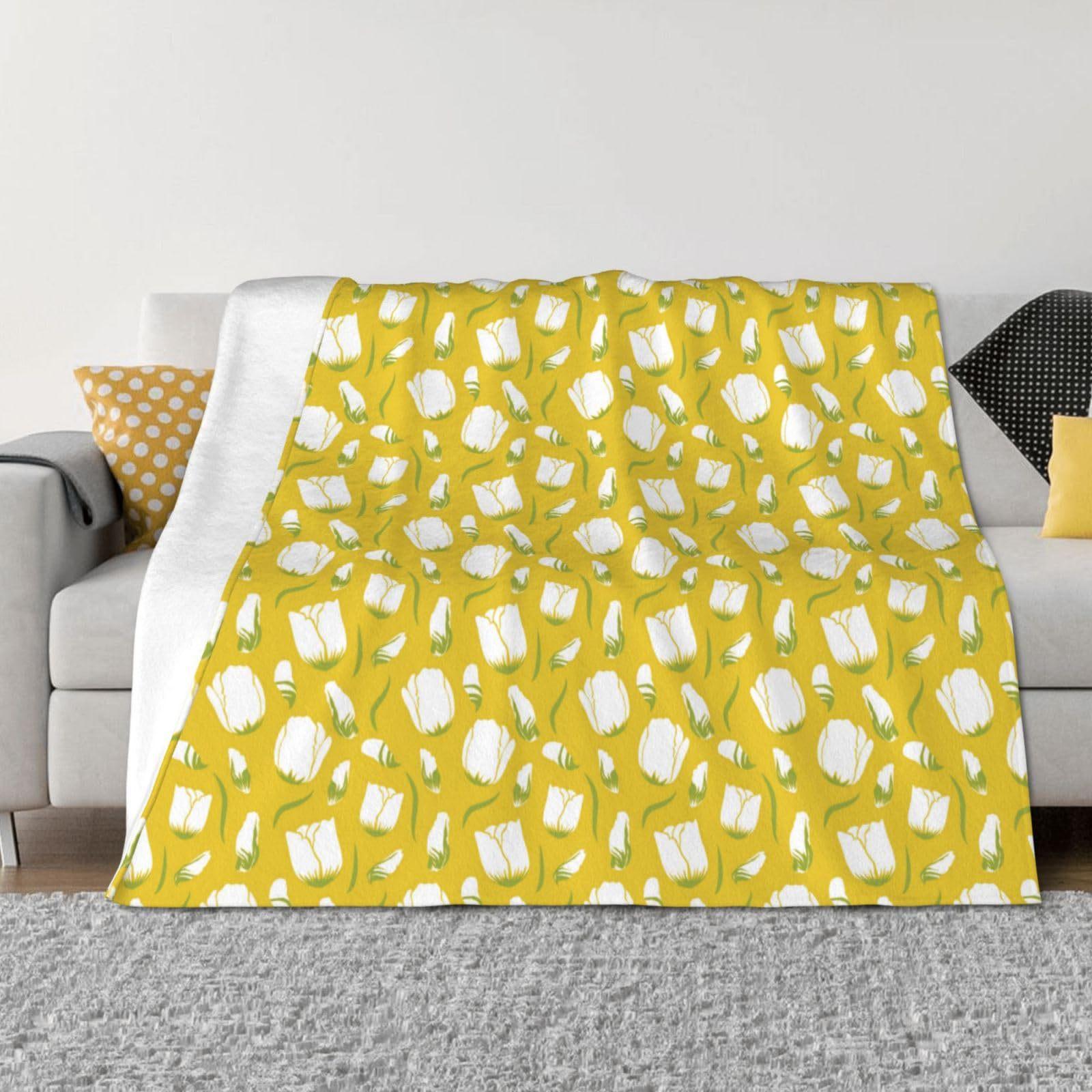 

Retro plants and flowers digital-printed polyester Bedroom velvet flannel cover blanket Fleece soft sofa cover blankets for beds 75x90cm